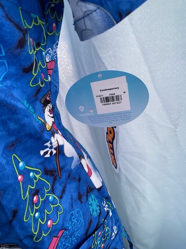 Frosty Snowman Cherokee Scrubs Tooniforms V Neck Top Medium - Picture 2 of 4