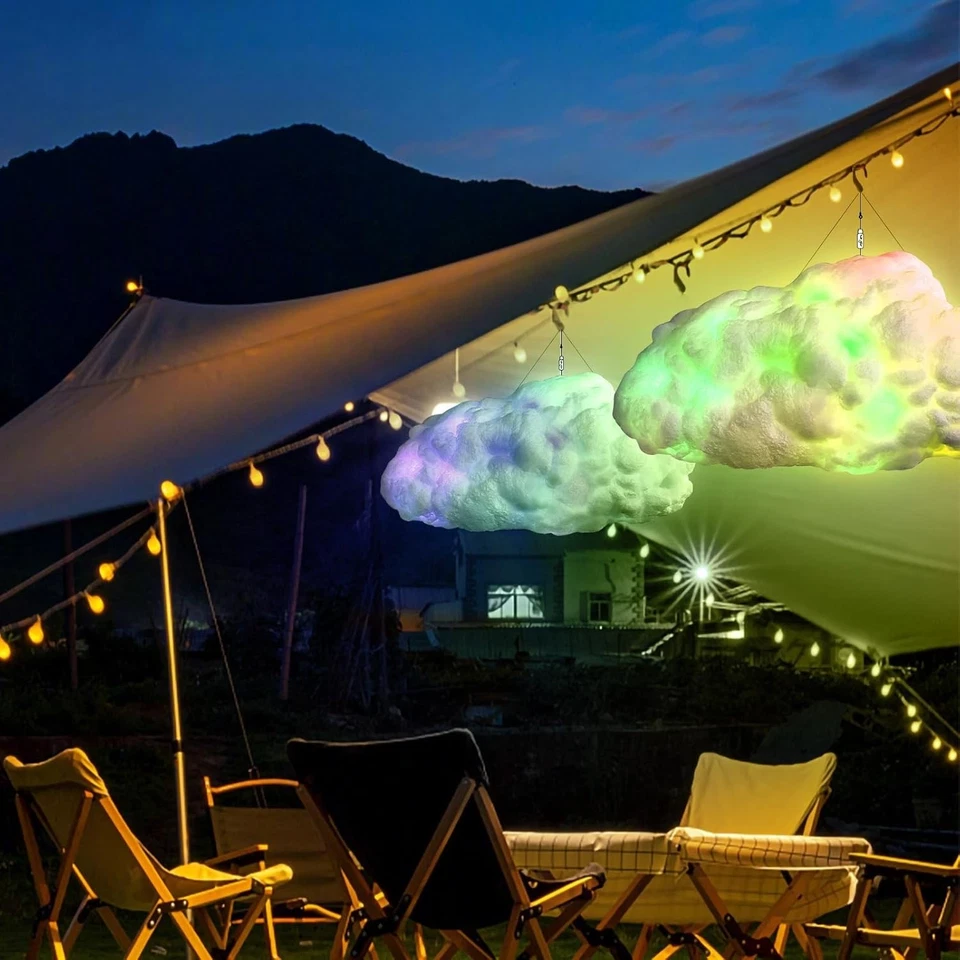 Multicolor LED Floating Cloud Light kit for Bedroom w/ Remote&App Ceiling Decor - Image 3 of 4