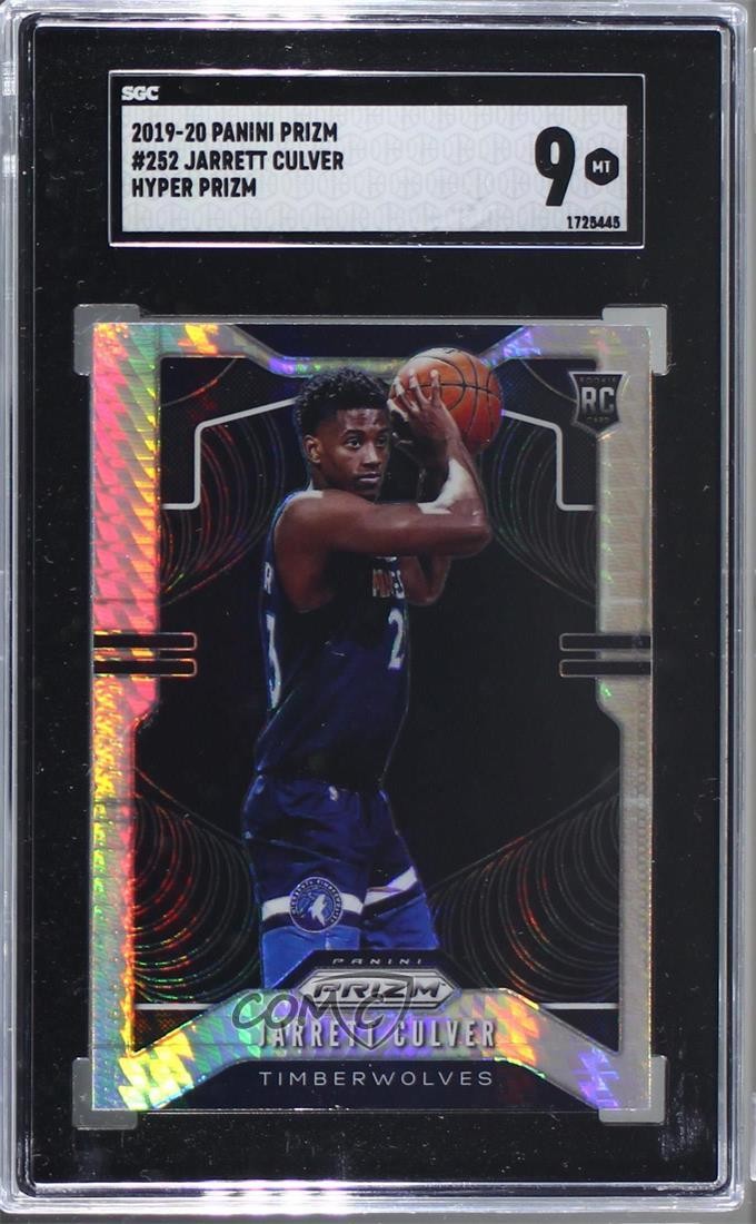 2019-20 Panini Prizm Rookie Hyper Prizm Jarrett Culver #252 SGC 9 MINT x3x