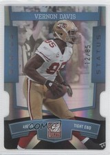 2010 Donruss Elite Light Blue Status Die-Cut 12/85 Vernon Davis #85 7l6