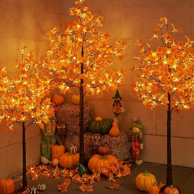4+5+6FT TORAL 288LED ARTIFICIAL LIGHTED MAPLE TREE WARM WHITE FALL DECORATIONS