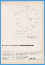 1969 Sperry Rand UNIVAC Real Time Computer 15 Minutes Ago Business was Good Ad