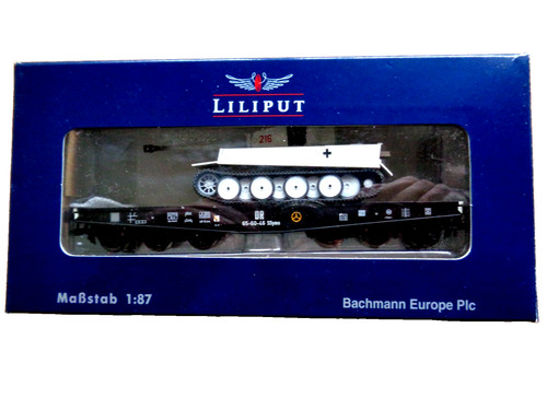 Liliput 221214 H0 -Schwerlasttransporter schwarz 6a DR -bel.m. "Panzer" -NEU-OVP | Condition: Neu