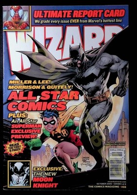  Wizard Magazine October 2005 Issue 168 Batman Superman Marvel DC Comics