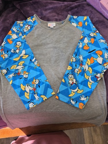 LuLaRoe Disney Donald Duck Randy size XL Baseball Raglan T Shirt Tee