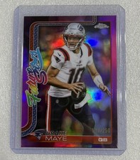 2025 Topps Chrome Purple Parallel #/250 Future Stars Drake Maye Patriots NFL