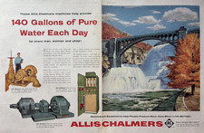 1955 Allis Chalmers Machinery Equipment Produce More Water Pumps VTG Print Ad