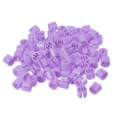 150pcs Clothes Hanger Markers Blank Tags, Fit 3.5mm Rod Garment, Pink Purple