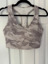 RBX Beige Camo Padded Sports Bra Size Large
