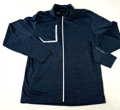 GALVIN GREEN Jacket Pullover Mens Medium Blue Heathered Golf Performance Soft