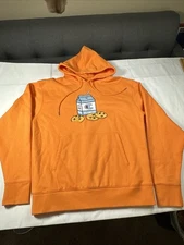 Champion Classic Mens Fleece Pullover Hoodie Milk And Cookies Orange Sz- M #2664