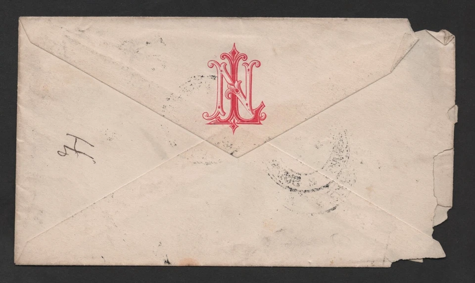 BOLIVIA 1880s SCOTT #39 BISECT ON COVER - Image 2 of 2