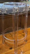 Rare Vintage Mid-Century Modern Lucite Stool By Charles Ghost -  Starck Kartell