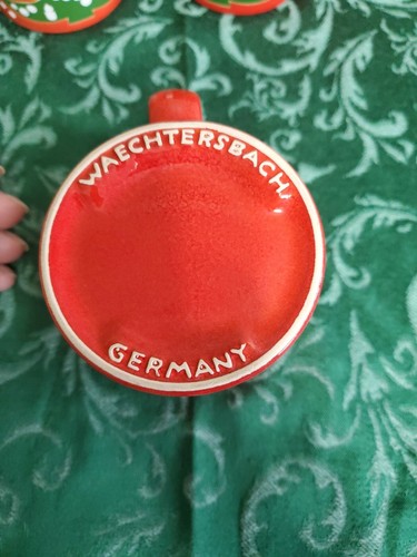 3 x Waechtersbach Germany Christmas Red Mugs Christmas Tree GUC - Picture 6 of 6