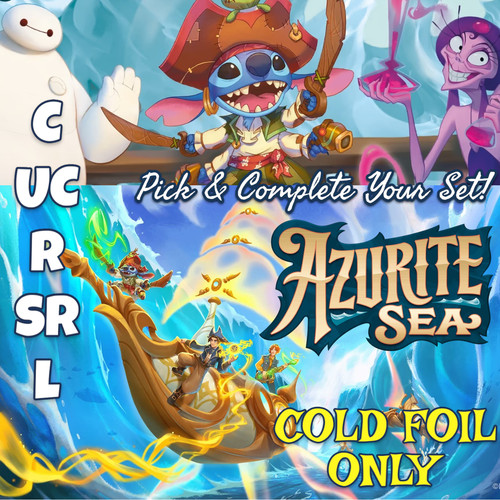 Disney Lorcana Azurite Sea C/UC/R/SR/L Cold Foil Only Pick & Complete Your Set!