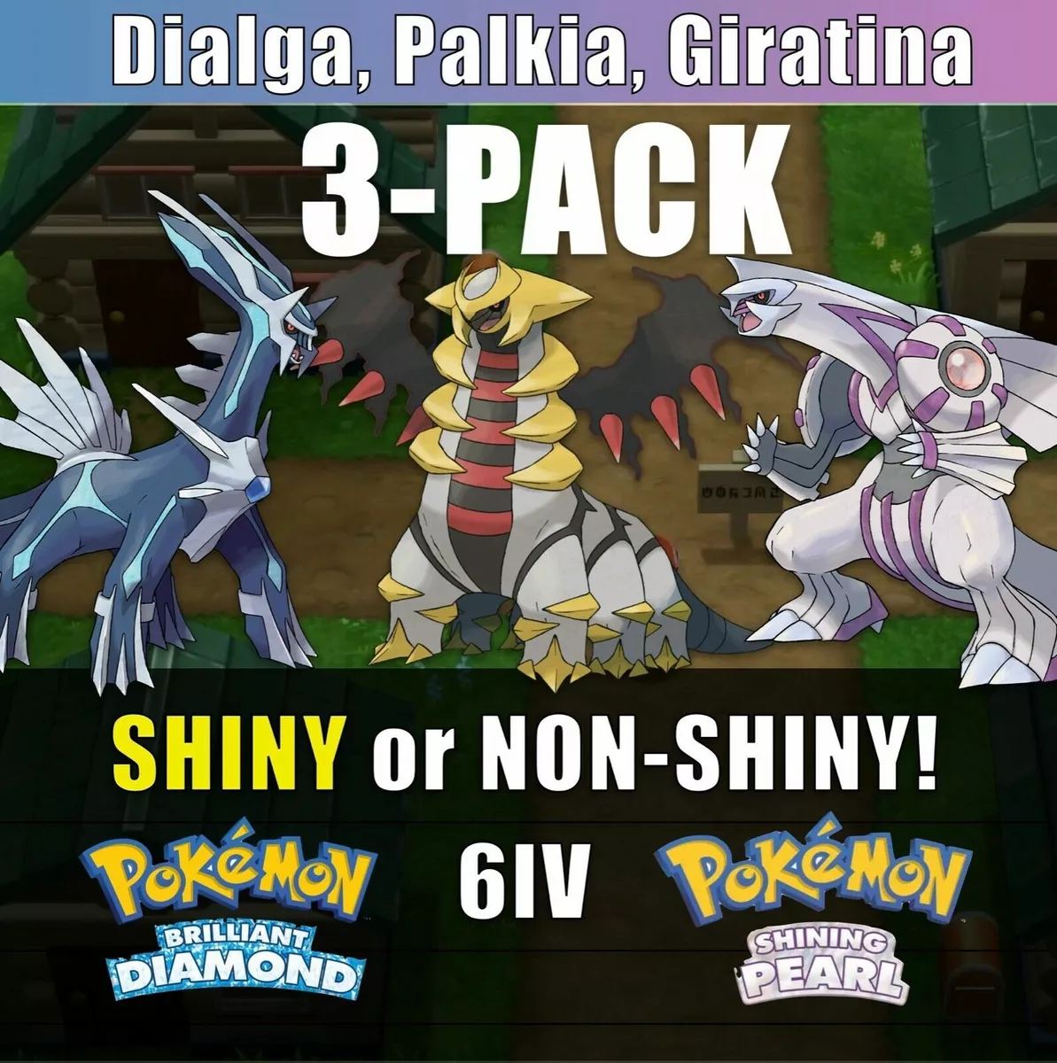 Shiny PALKIA 6IV Legendary / Pokemon Brilliant Diamond and 