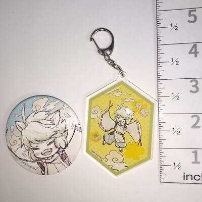 A75300 Fukigen na Mononokean GraffArt Acrylic keyhcian + Can badge Yahiko