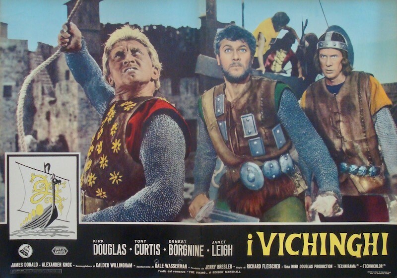 Affiche Film The Vikings - Reproduction Haute Qualité 40x60 Cm, Sans Cadre, Décoration Cinéma - 12