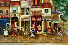 Ceramic Backsplash Tile Mural Street Scene - Little Paris Moi Petit Paris