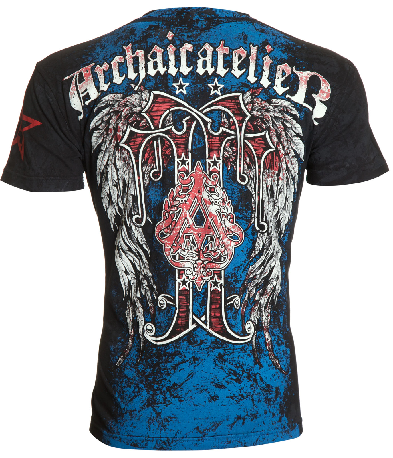 Мужская футболка Archaeic by Affliction Bundle Wings Cross Biker