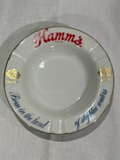 RARE XL Vintage Hamm s Beer Glass Cigar Ashtr...