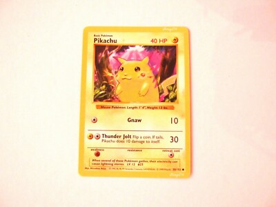 ORIGINAL Pokemon Card: SHADOWLESS Pikachu 58/102 | eBay