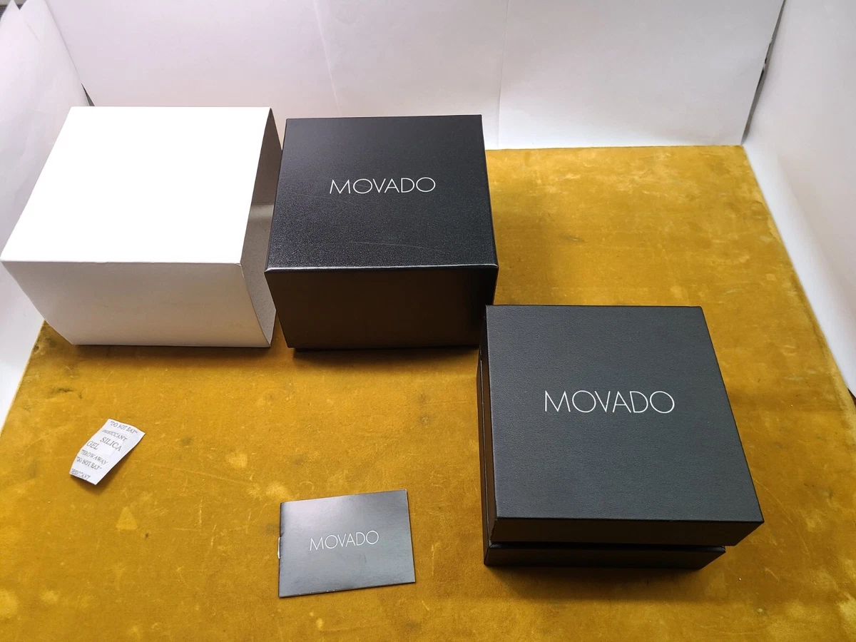 Movado Luno Sport Black Dial Two Tone Watch 81 G1 1853 Nice Condition Watch