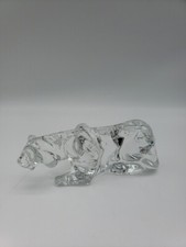 BACCARAT FRANCE CRYSTAL CROUCHING PROWLING TIGER FIGURINE ART GLASS PAPERWEIGHT