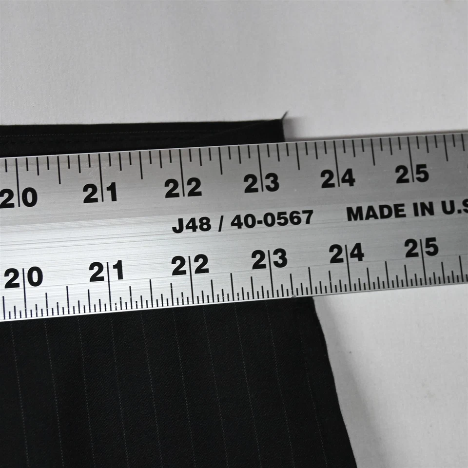 Pronto Uomo 46x32 Gris Rayas 100% Lana Frente Plano Traje Pantalón Hombre Vestido Pantalones Foto 2 de 4