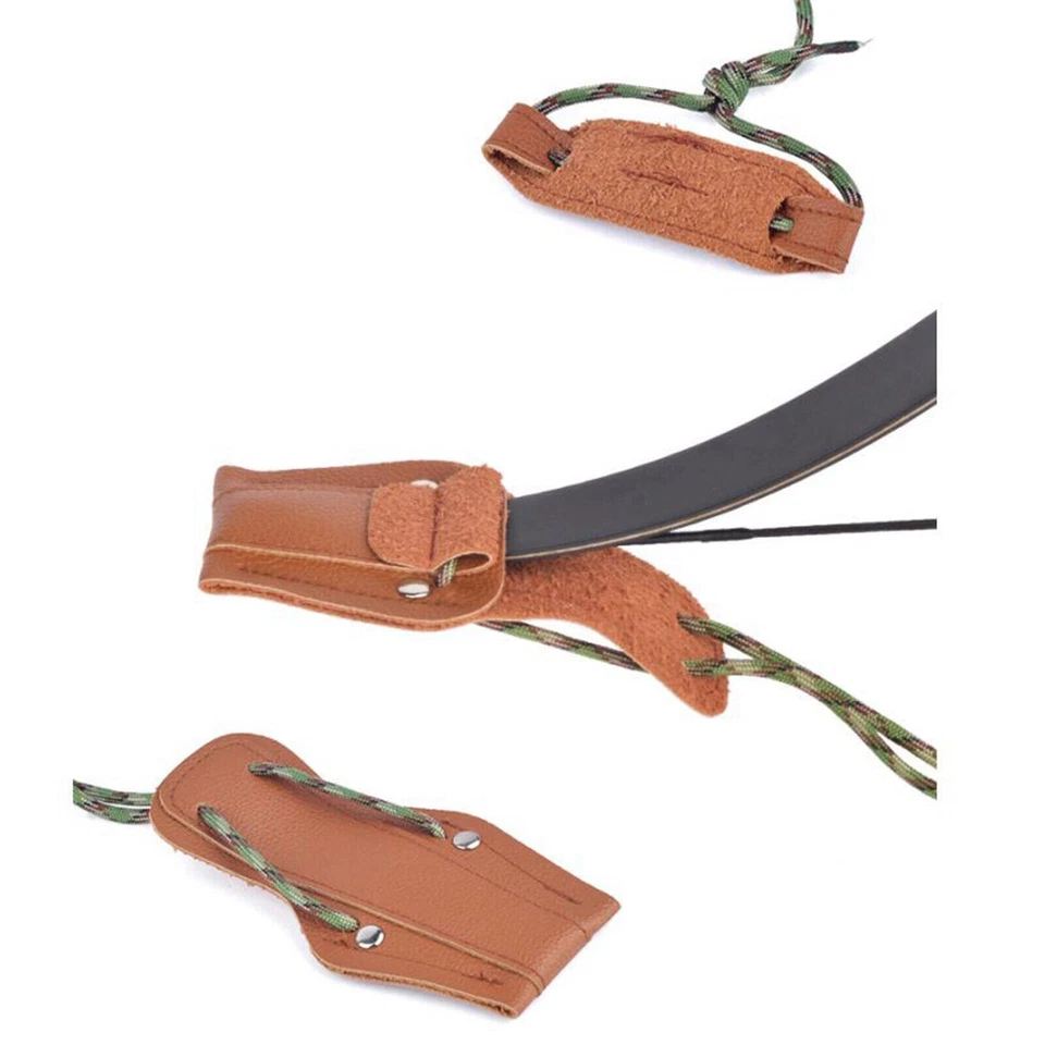 Long / Recurve Bow Leather Stringer Archery Bowstring Longbow Replace Rope Tool - Image 4 of 4