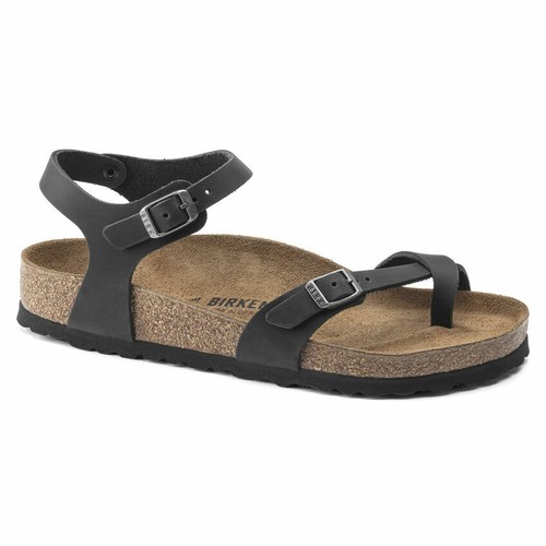BIRKENSTOCK TAORMINA BLACK OILED LEATHER SANDAL STRAP BACK REGULAR WIDTH  1021077 | eBay