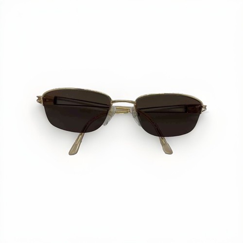 Daniel Swarovski S191 20 Gold Semi Rim Metal Eyeglasses Frame - Foto 1 di 5