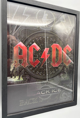 3D-Bild/Effekt-Flip-''AC DC''-Black in Black-Rock-30x40cm-mit Rahmen