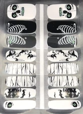 Color Nail Polish Strips,16ct. These Bones  (Halloween) READ DESCRIPTION BELOW