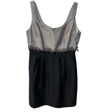 KAY UNGER New York Dress Womens 12 Jacquard Fit & Flare Feather Formal Feminine