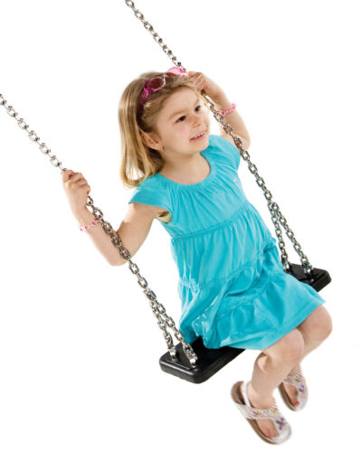 RUBBER HEAVY DUTY SWING SEAT+CHAIN SET FOR PUBLIC OR GARDEN USE NEW-FREEPOST - Picture 1 of 3
