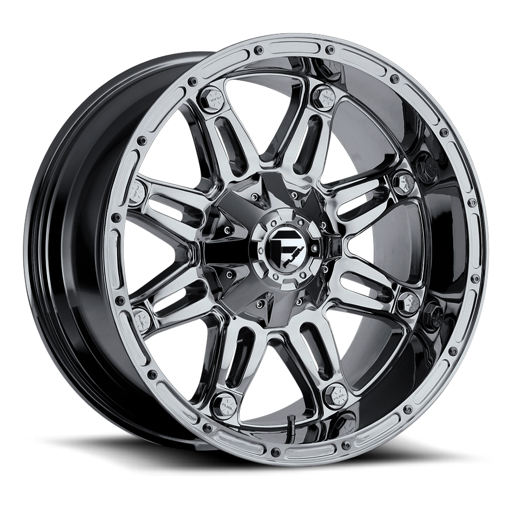 4 NEW CHROME PLATED FUEL WHEELS HOSTAGE D530 20X9 6135/139.70 (111938