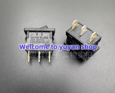 2pcs NEW DEFOND CRT-1215-0 3 Pins 2 positions 10A Rocker Switch  #E3