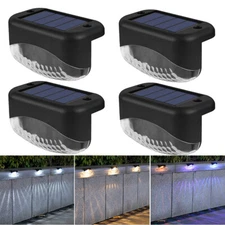 Solar LED Deck Lights Path Outdoor Garden Patio Pathway Stairs Step Fence Lamps