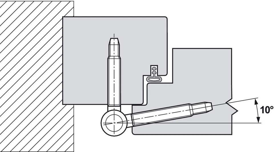 2x 3 Dim Einbohren Band per Haustüren Ø 20 MM Acciaio Cerniera Herkula 112 - Immagine 3 di 3