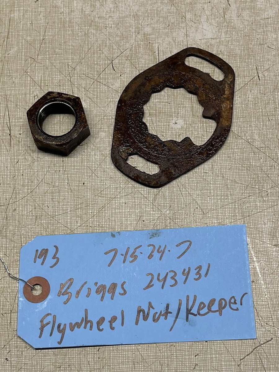 Briggs And Stratton Engine Model 243431 Flywheel Nut And Keeper | eBay