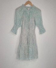 Rebecca Taylor Ikat Leaf Lurex Dress Size S Womens
