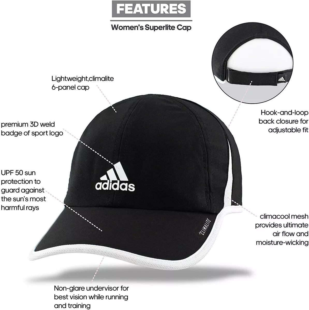 Adidas women's superlite hat 2025