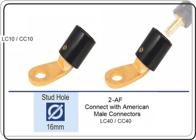 Female Terminal Connector 2-AF 45 Deg Angle Fits 2-MPC  LC40 Male Ends Pack of 2