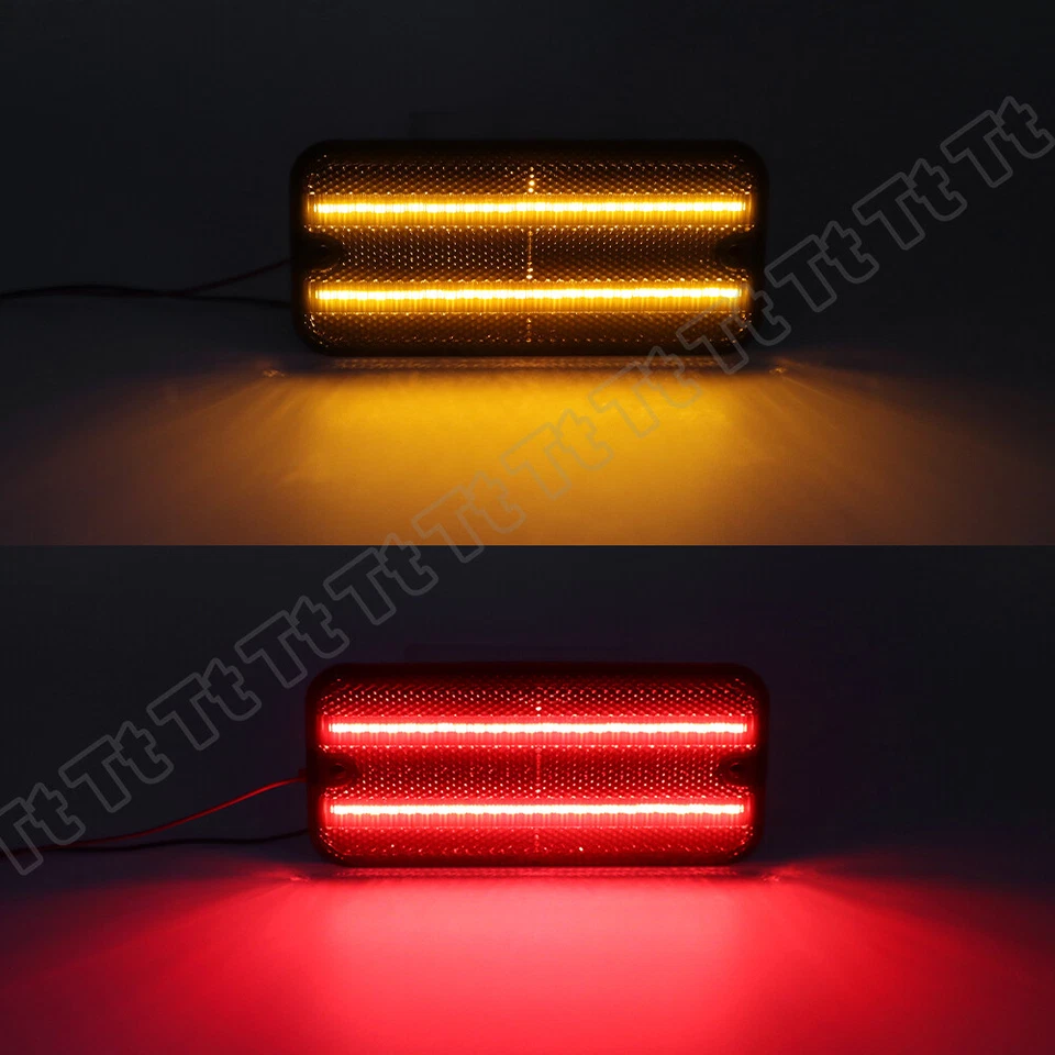 For 1985-1995 Chevy G10 G20 GMC G1500 G2500 Front Rear LED Side Marker Light Set - Image 2 of 4