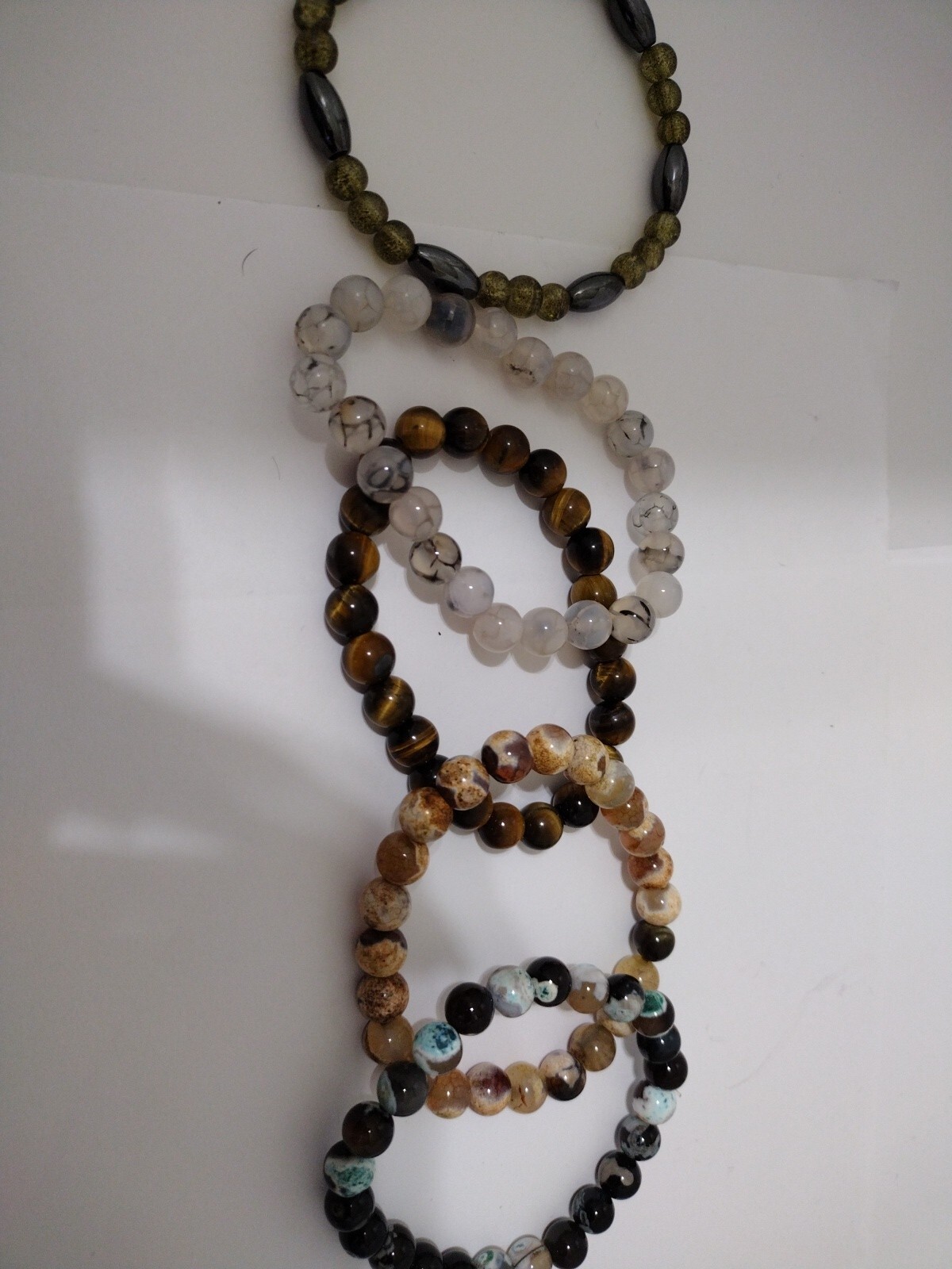 5 Strtchy Braclets Semiprecious - image 6