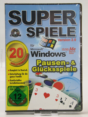 PC CD DVD Super Spiele Version 2.0 Windows Pausenspiele NEU Verschweißt