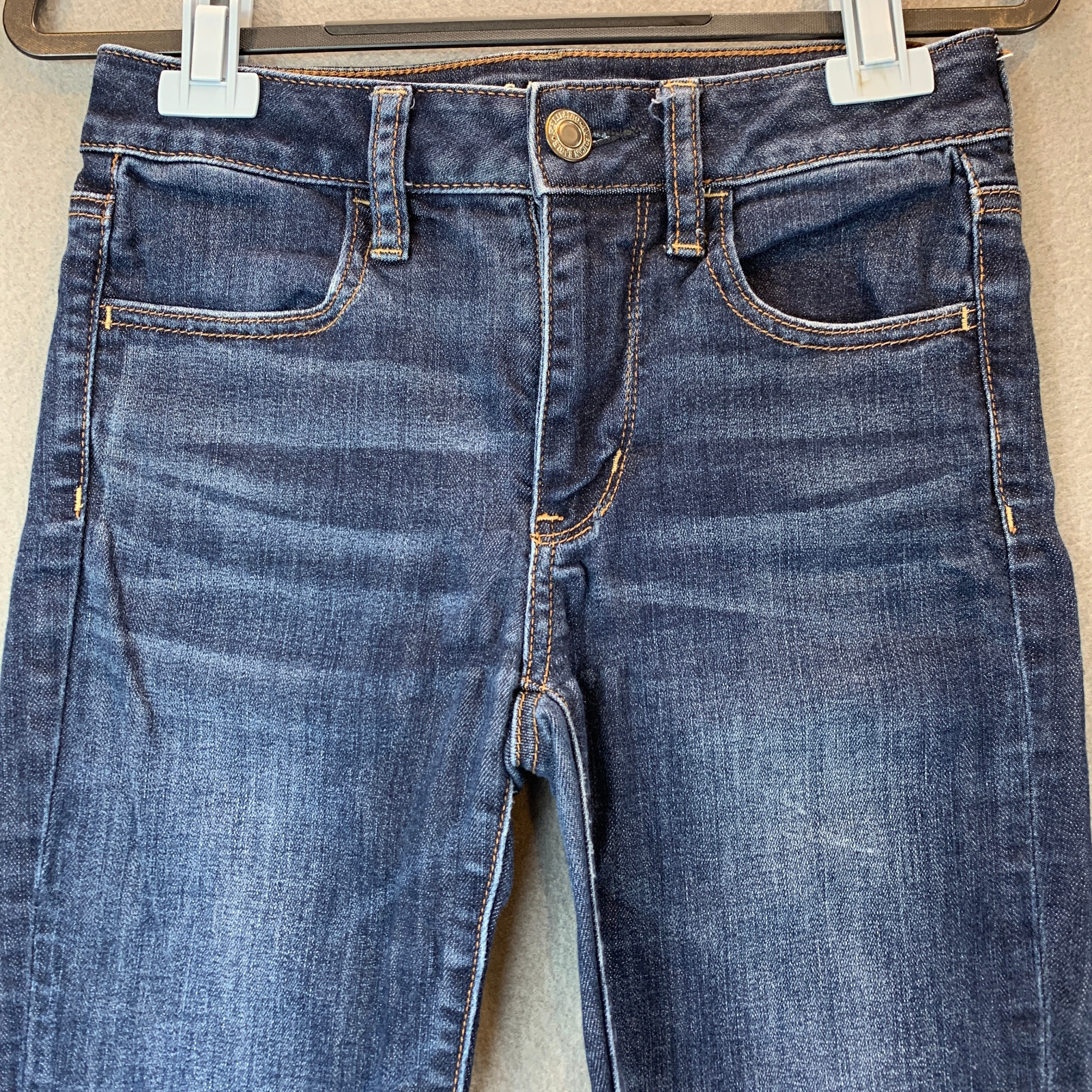 American Eagle Women's Size 2 Short Next Level Stretch Hi-Rise Jegging Blue Jean image 2