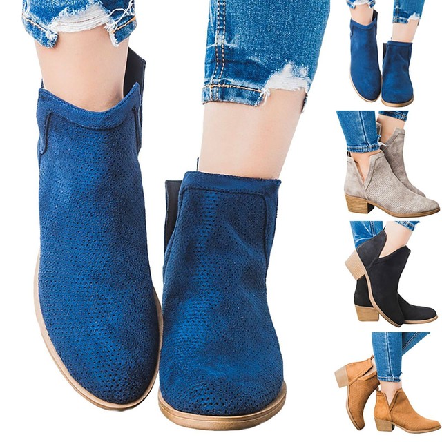 cobalt ankle boots