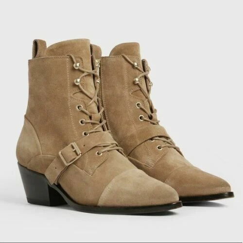 New ALLSAINTS Katy Boot Desert Sand Tan Size 38 EU 8 US eBay